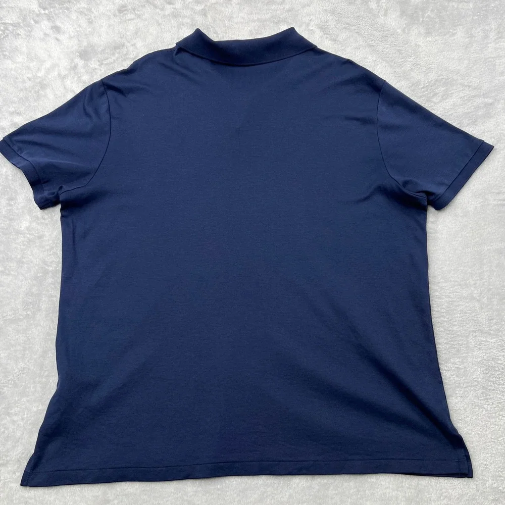 Polo Ralph Lauren Custom Slim Fit Polo Shirt Size 2XL Navy Blue Men Classic Logo